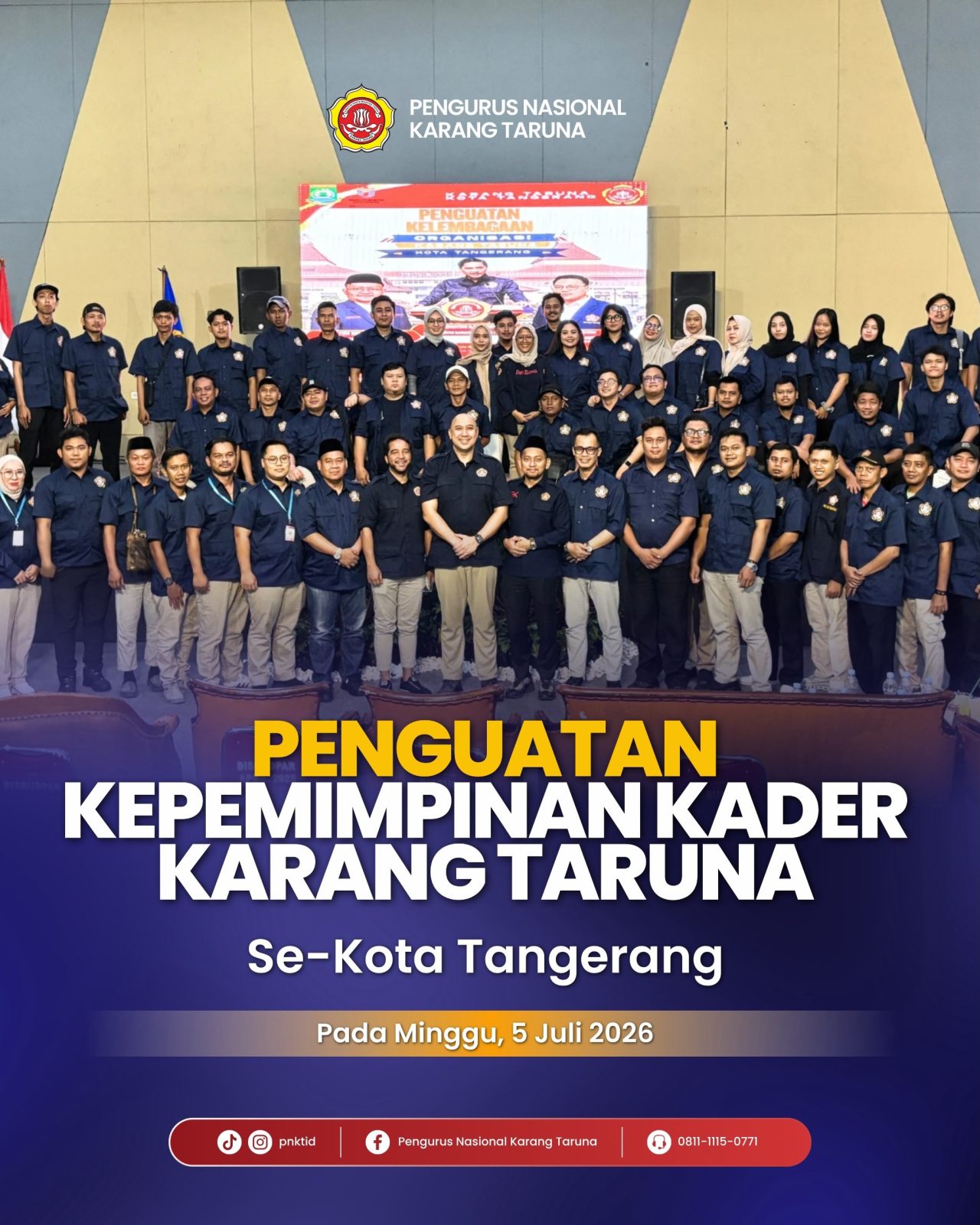 Sampul Pengurus Nasional Karang Taruna hadir langsung membersamai sekaligus memenuhi undangan sebagai narasumber dalam kegiatan Penguatan Kepemimpinan Kader 